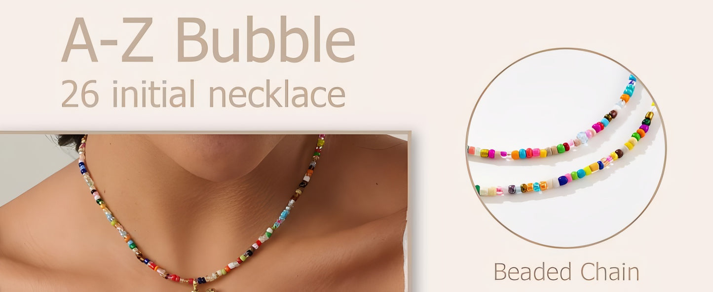 Boho Bloom Letter Necklace