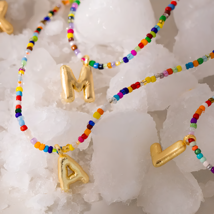 Boho Bloom Letter Necklace