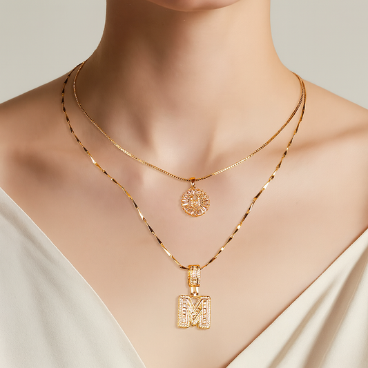 The Duo Charm Set Necklace