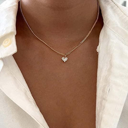 Chunky Heart Pendant Choker Necklaces