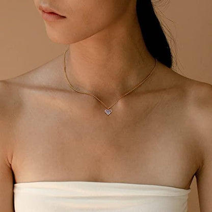 Chunky Heart Pendant Choker Necklaces