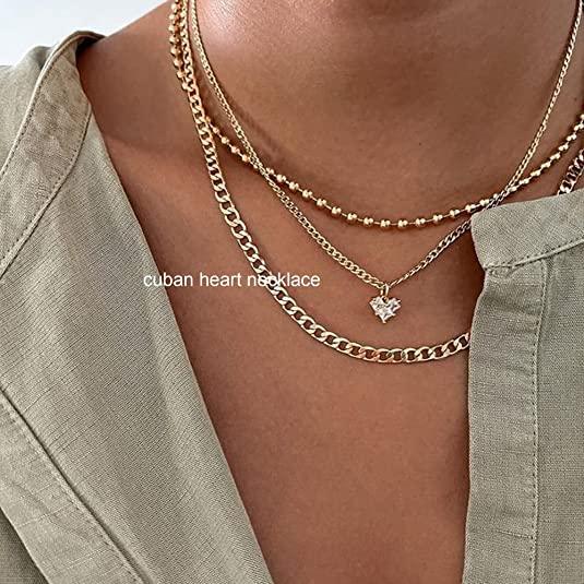 Chunky Heart Pendant Choker Necklaces