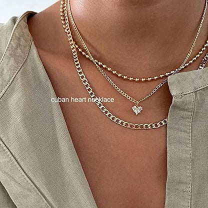 Chunky Heart Pendant Choker Necklaces