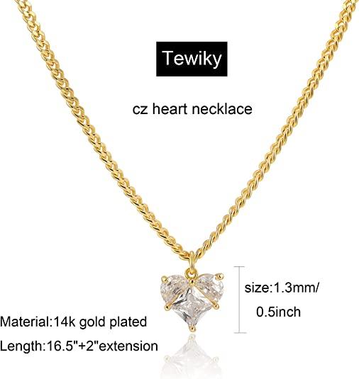 Chunky Heart Pendant Choker Necklaces