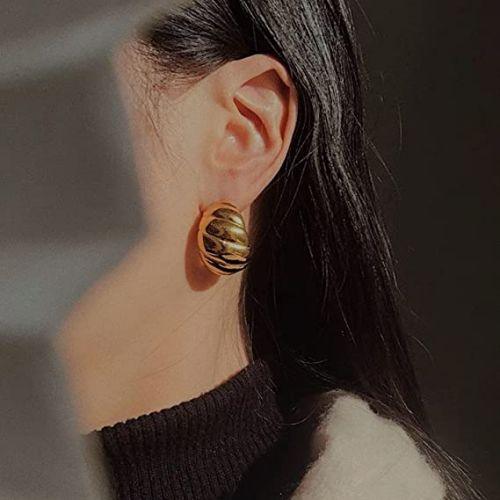 Chunky Thick Hoop Earrings