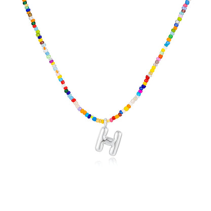 Boho Bloom Letter Necklace