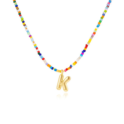 Boho Bloom Letter Necklace