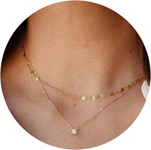 Layered CZ Chain Necklace