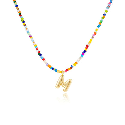 Boho Bloom Letter Necklace