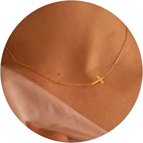 Mini Cross Choker Pendant Necklace