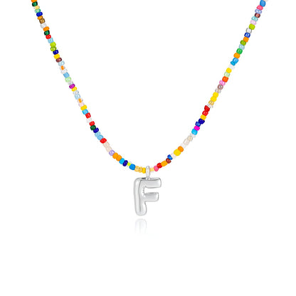 Boho Bloom Letter Necklace