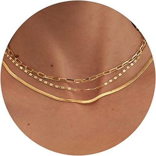 Stackable Paperclip Twisted Snake Chain Necklace