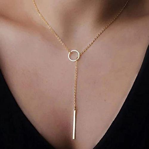 Circle Bar Y Necklace