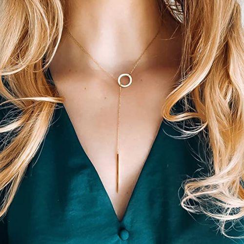 Circle Bar Y Necklace