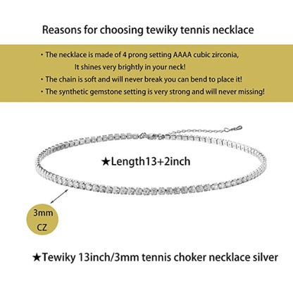 Classic Tennis Choker Necklace