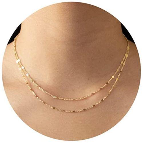 Dainty Layered Dot Chain Necklace