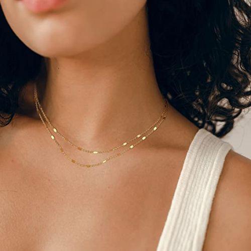 Dainty Layered Dot Chain Necklace