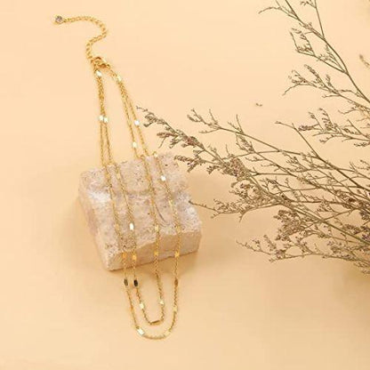 Dainty Layered Dot Chain Necklace