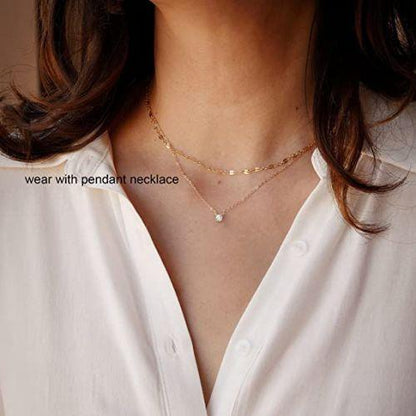 Dainty Lips Chain Necklace