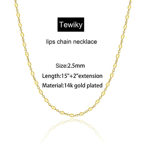 Dainty Lips Chain Necklace