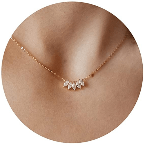 Five Marquise CZ Necklace