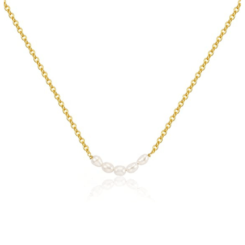 Five Pearl Choker Necklace