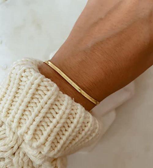 Flat Snake Necklace with Bracelet Set