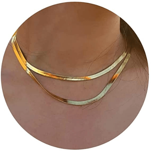 Layered 5mm Flat Snake Necklace