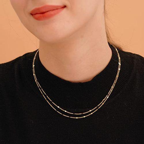 Layered Dot Chain Necklace