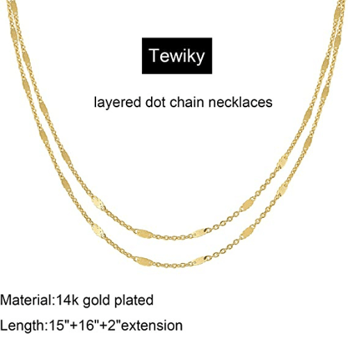 Layered Dot Chain Necklace