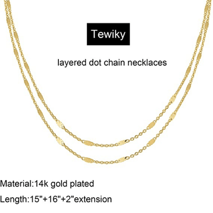 Layered Dot Chain Necklace