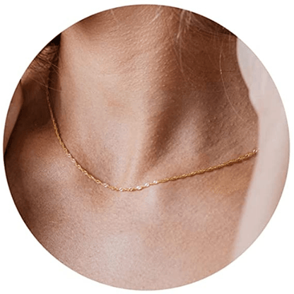 Minimalist Wave Chain Necklace