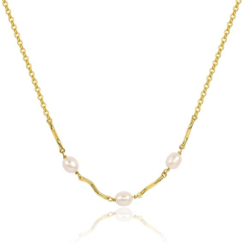 Pearl Bar Choker Necklace