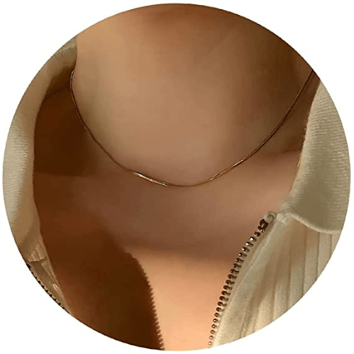 Simple Flat Snake Chain Necklace