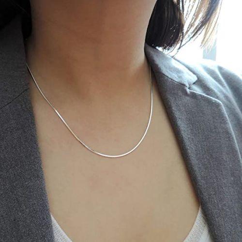 Thin Flat Snake Chain Necklace