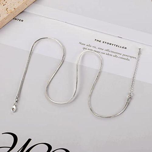 Thin Flat Snake Chain Necklace