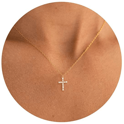 Sparking Cross CZ Pendant Necklace