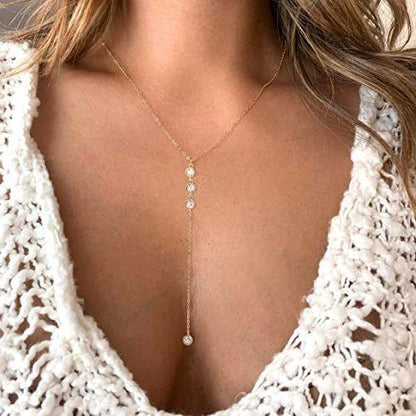 Tear Drop Y Necklace