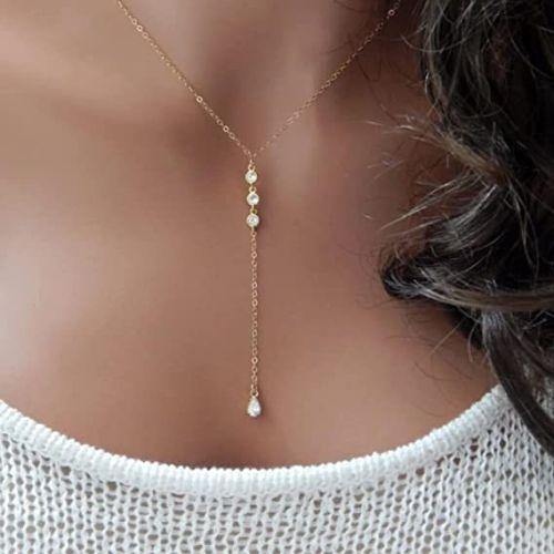 Tear Drop Y Necklace