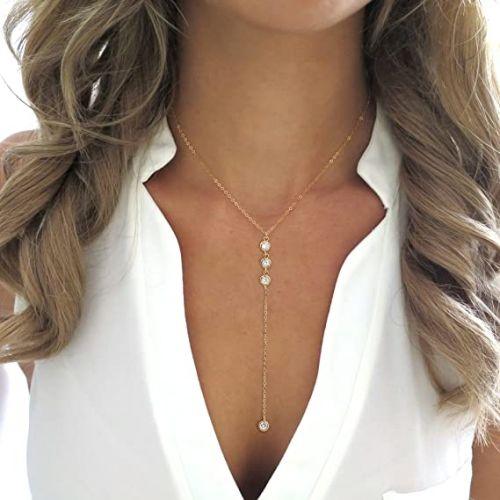 Tear Drop Y Necklace