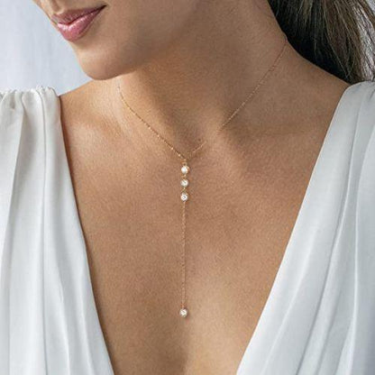 Tear Drop Y Necklace