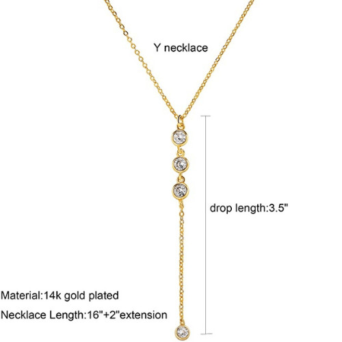 Tear Drop Y Necklace