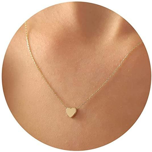 Tiny Heart Charm Chain Necklace