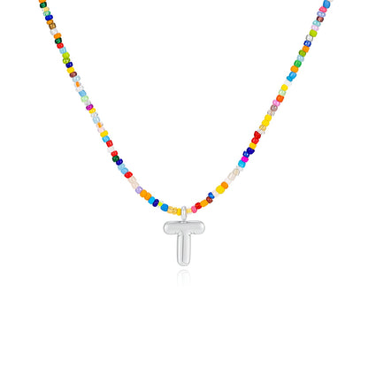 Boho Bloom Letter Necklace