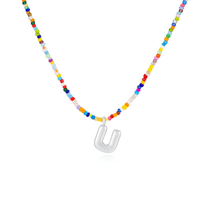 Boho Bloom Letter Necklace