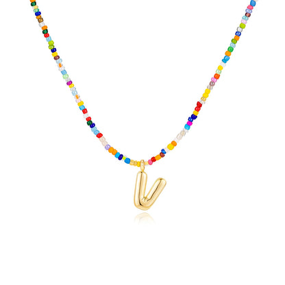 Boho Bloom Letter Necklace