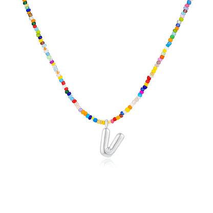 Boho Bloom Letter Necklace