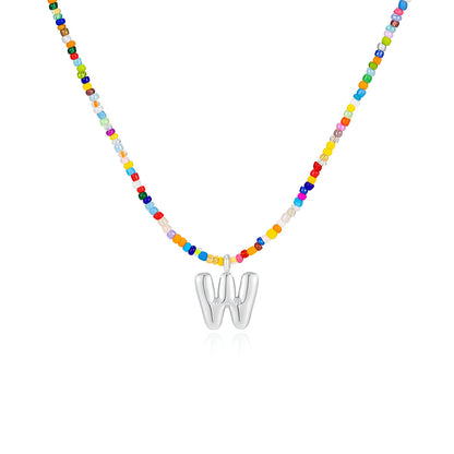 Boho Bloom Letter Necklace