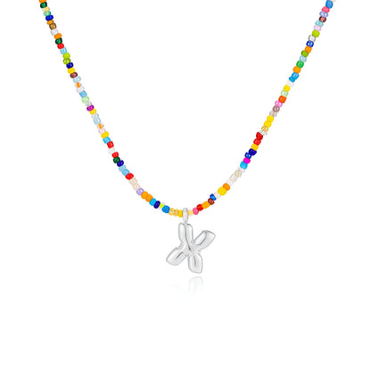 Boho Bloom Letter Necklace