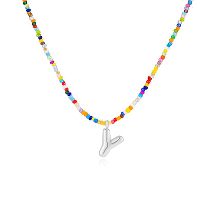 Boho Bloom Letter Necklace